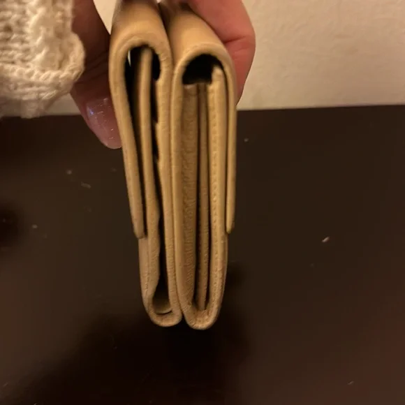 Chanel tan compact wallet. Pre loved condition. - Picture 7 of 9